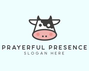 Cartoon Cow Head logo design