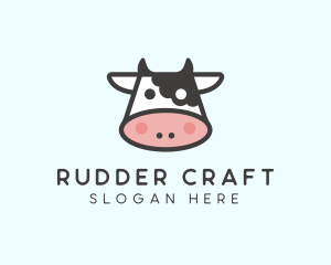 Cartoon Cow Head logo design