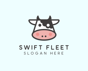 Cartoon Cow Head logo design