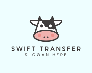 Cartoon Cow Head logo design