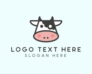 Cartoon - Cartoon Cow Head logo design