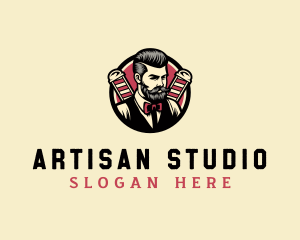 Retro Stylish Gentleman logo design