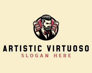 Retro Stylish Gentleman logo design