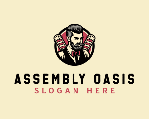 Retro Stylish Gentleman logo design