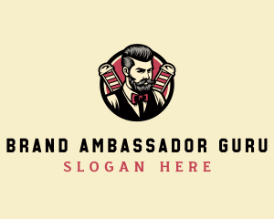 Retro Stylish Gentleman logo design