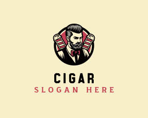 Retro Stylish Gentleman logo design