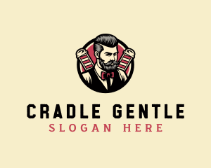 Retro Stylish Gentleman logo design