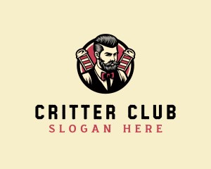 Retro Stylish Gentleman logo design