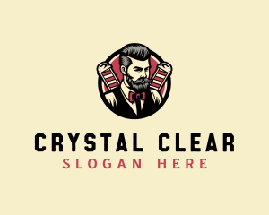 Retro Stylish Gentleman logo design