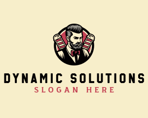 Retro Stylish Gentleman logo design