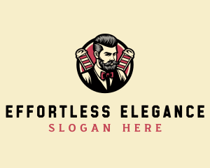 Retro Stylish Gentleman logo design