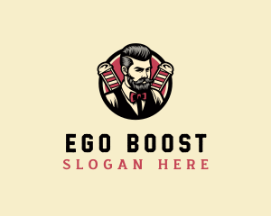 Retro Stylish Gentleman logo design