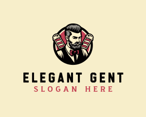 Retro Stylish Gentleman logo design