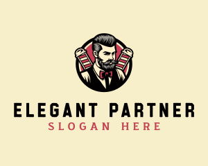 Retro Stylish Gentleman logo design