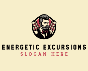 Retro Stylish Gentleman logo design