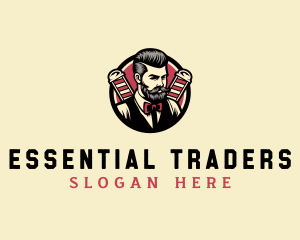 Retro Stylish Gentleman logo design