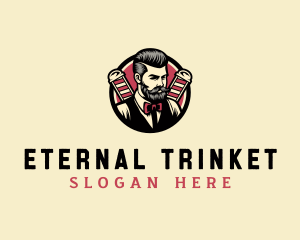 Retro Stylish Gentleman logo design