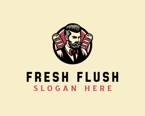 Retro Stylish Gentleman logo design