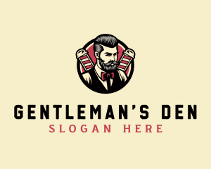 Retro Stylish Gentleman logo design