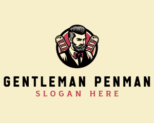 Retro Stylish Gentleman logo design