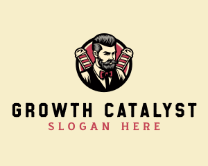 Retro Stylish Gentleman logo design