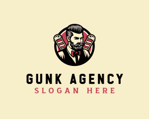 Retro Stylish Gentleman logo design