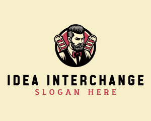 Retro Stylish Gentleman logo design