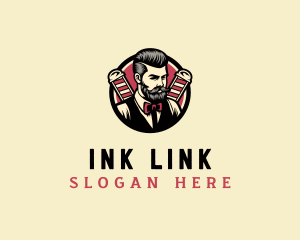 Retro Stylish Gentleman logo design