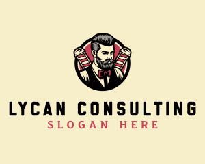 Retro Stylish Gentleman logo design