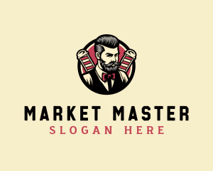 Retro Stylish Gentleman logo design