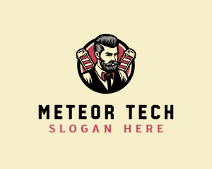 Retro Stylish Gentleman logo design