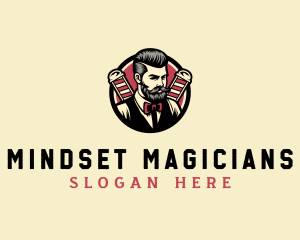 Retro Stylish Gentleman logo design