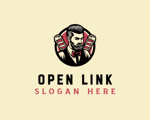 Retro Stylish Gentleman logo design