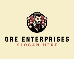 Retro Stylish Gentleman logo design