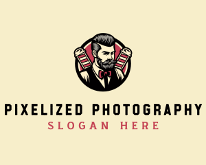 Retro Stylish Gentleman logo design