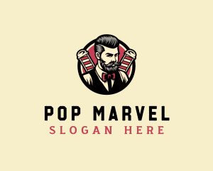 Retro Stylish Gentleman logo design