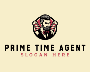 Retro Stylish Gentleman logo design