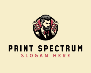 Retro Stylish Gentleman logo design