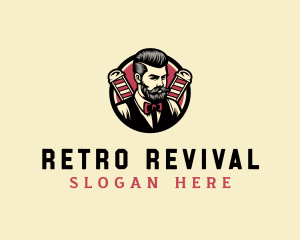 Retro Stylish Gentleman logo design