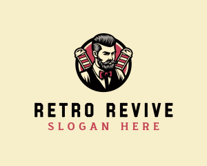 Retro Stylish Gentleman logo design