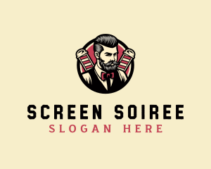 Retro Stylish Gentleman logo design