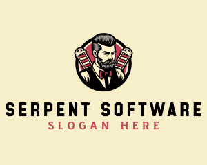 Retro Stylish Gentleman logo design