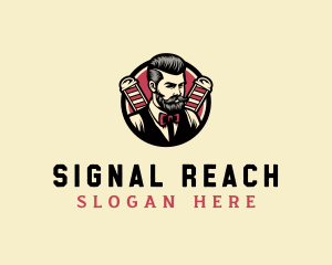 Retro Stylish Gentleman logo design