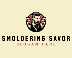 Retro Stylish Gentleman logo design