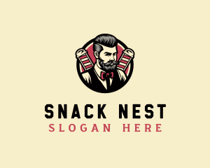 Retro Stylish Gentleman logo design