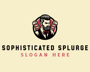 Retro Stylish Gentleman logo design