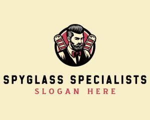 Retro Stylish Gentleman logo design