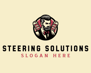 Retro Stylish Gentleman logo design