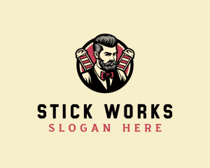 Retro Stylish Gentleman logo design