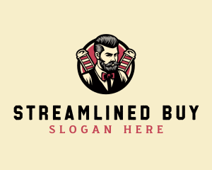 Retro Stylish Gentleman logo design